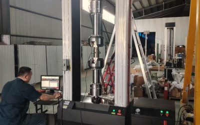 100kN 电子万能试验机带环境箱出厂调试案例_半岛精密案例